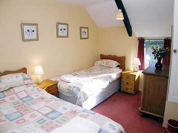 One of the bedrooms at Travellers Rest Exmoor